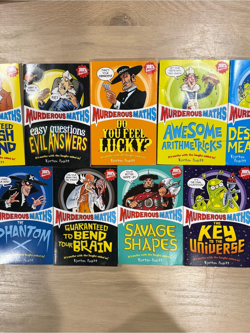 Murderous Maths Kids Book Set - Colorful Educational Puzzle Series